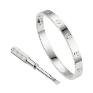 NEW Stainless Steel Screw Cuff Bangle Love Bracelet with Screwdriver in Silver